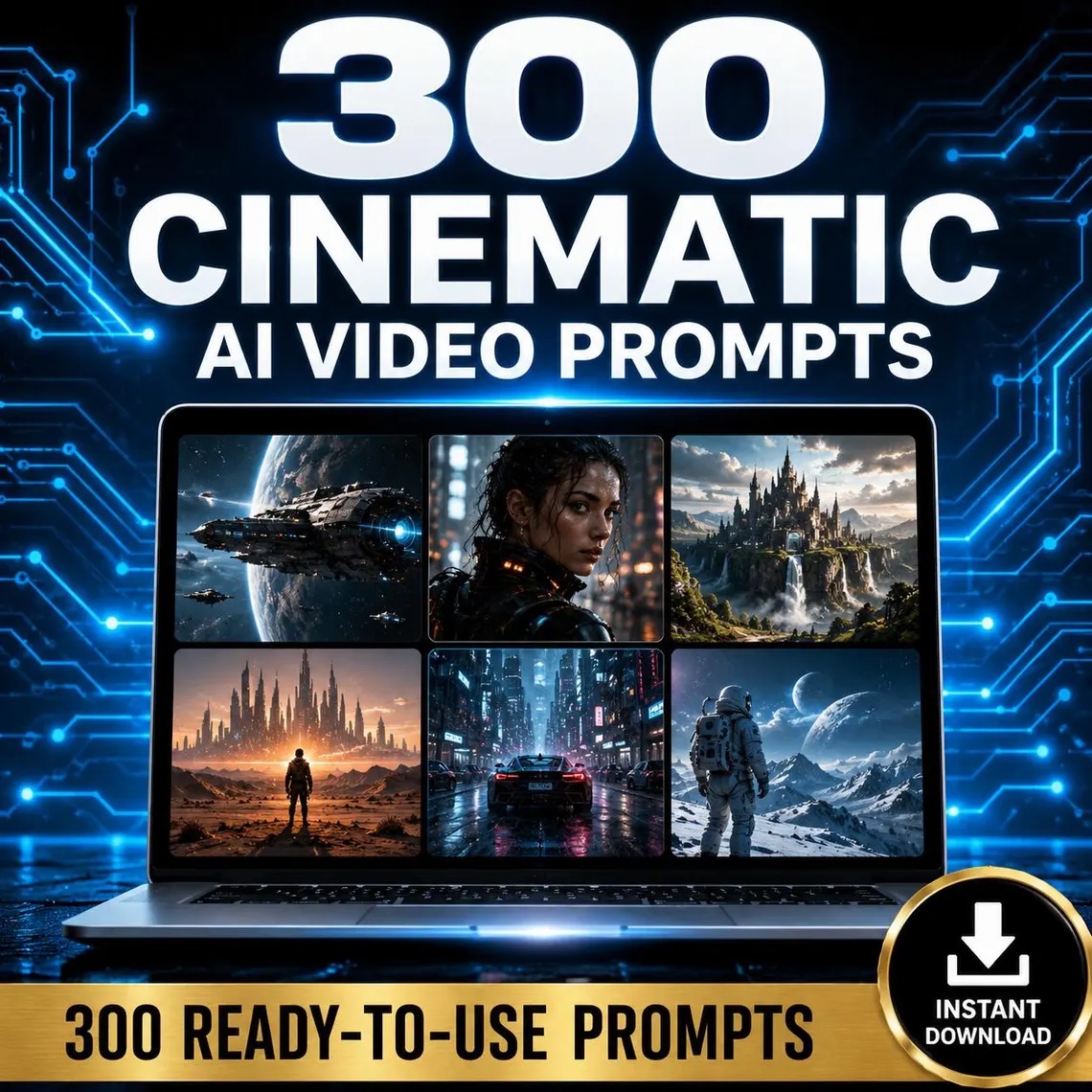 300 Cinematic AI Video Prompts